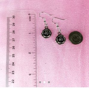 Jewelry - $3/$15 Silver Tone Rose Floral Dangle Earrings Jewelry - $3/$15 Silver Tone Rose Floral Dangle Earrings